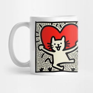 Funny Keith Haring, cats lover Mug